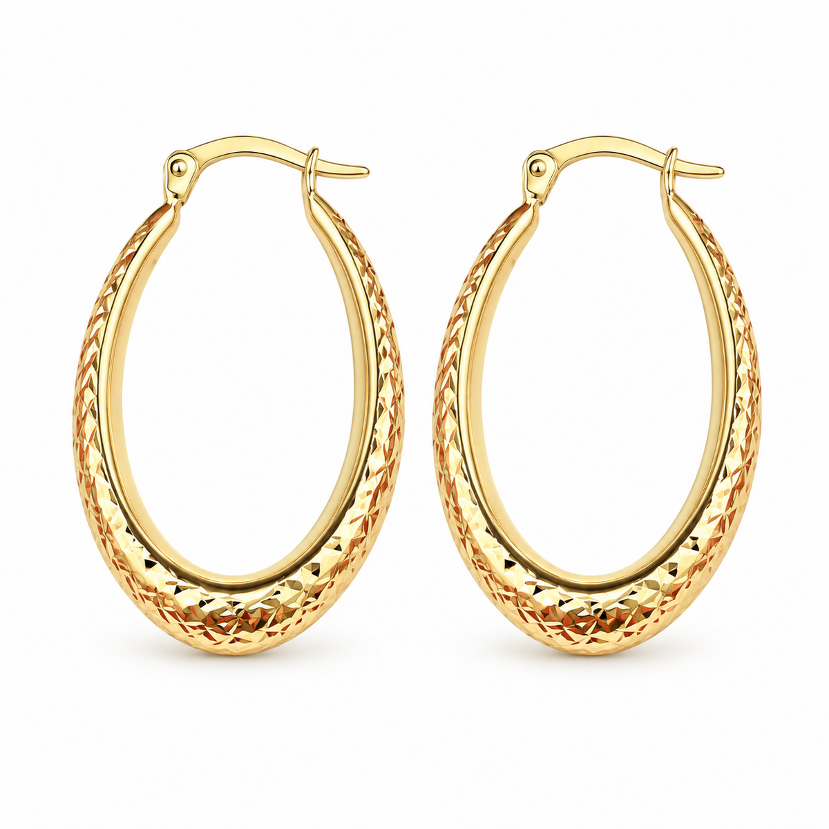 STEINER ESSENTIALS Creolen 585 / 14Kt Gold 113945 – Frontansicht