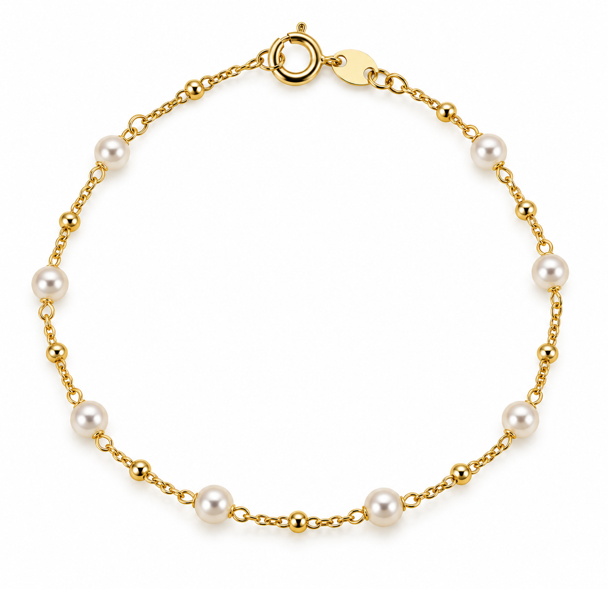 STEINER ESSENTIALS Armband 585 / 14Kt Gold mit Perlen 114023