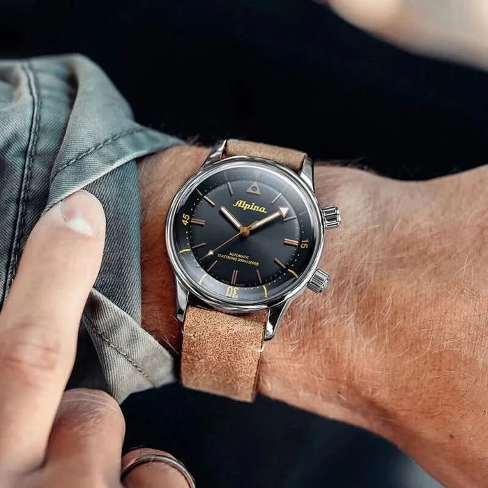 Alpina Seastrong Diver 300 On Wrist Heritage Seastrong Diver 300