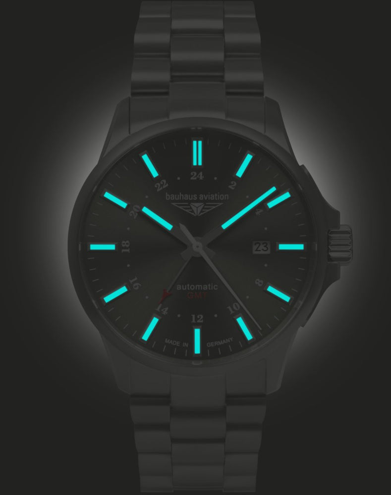 Bauhaus Aviation Automatik mit GMT 28684