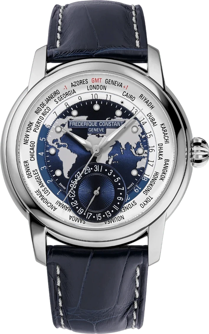 FREDERIQUE CONSTANT Classic Manufacture Worldtimer FC-718NWWM4H6 - Juwelier Steiner