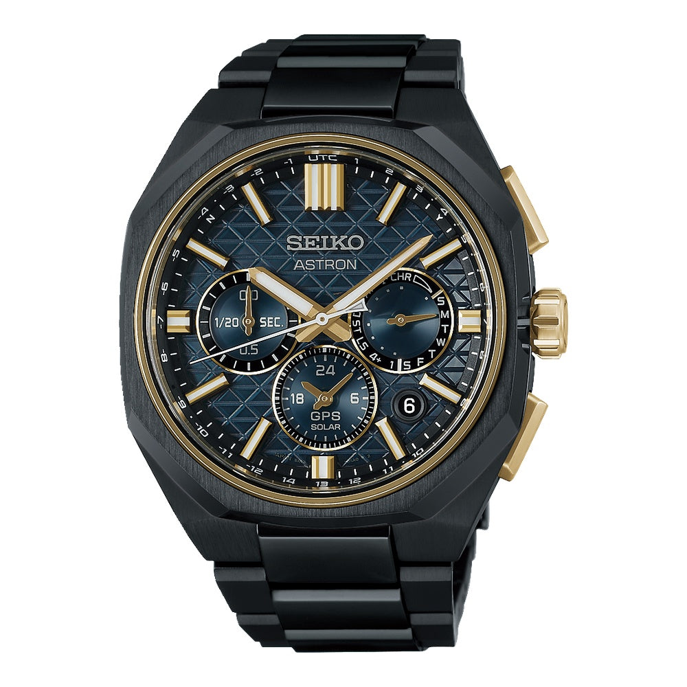 Seiko Astron GPS Solar Dual-Time Chronograph HAB009J1 – Frontansicht