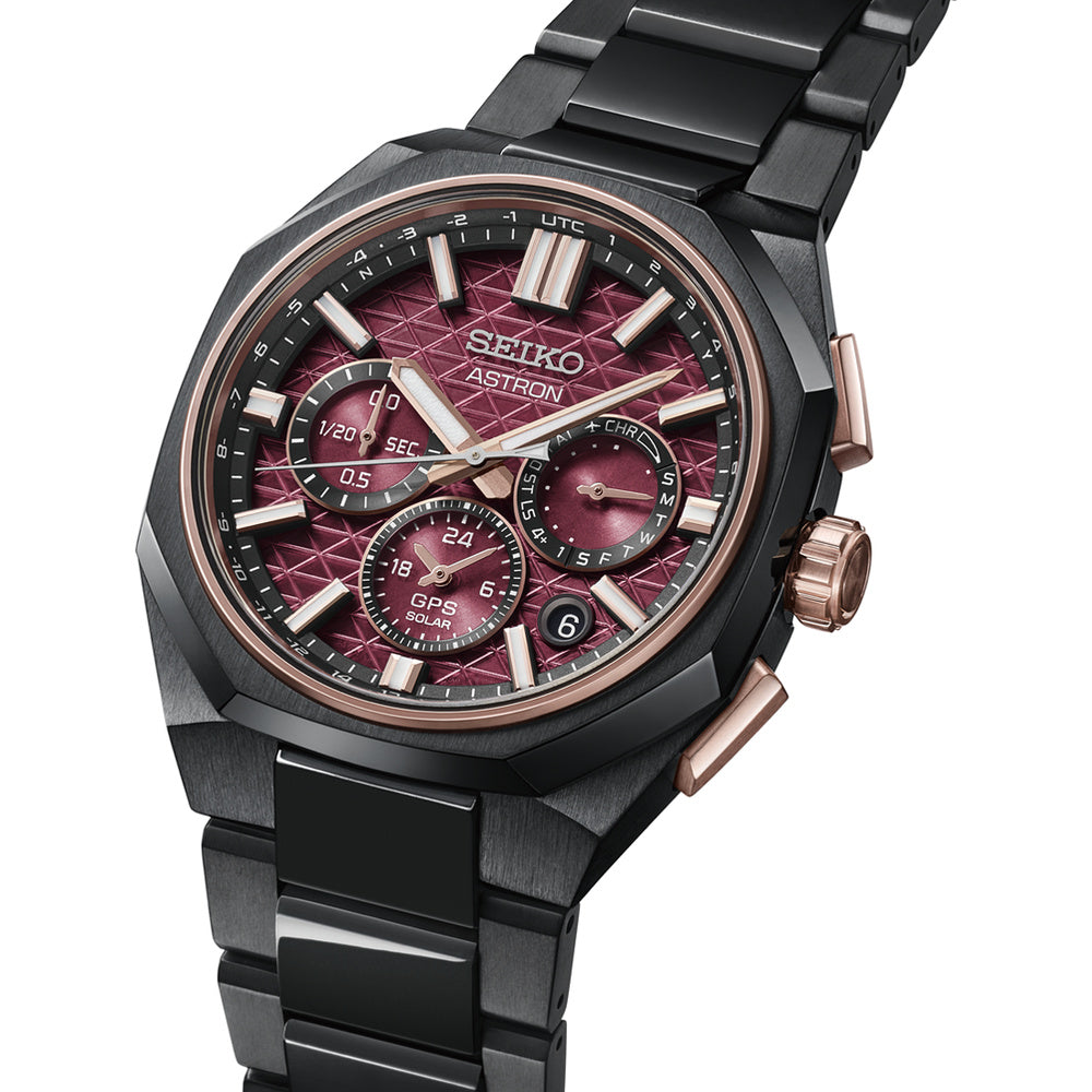 Seiko Astron GPS Solar Dual-Time Chronograph HAB010J1 – Detailansicht
