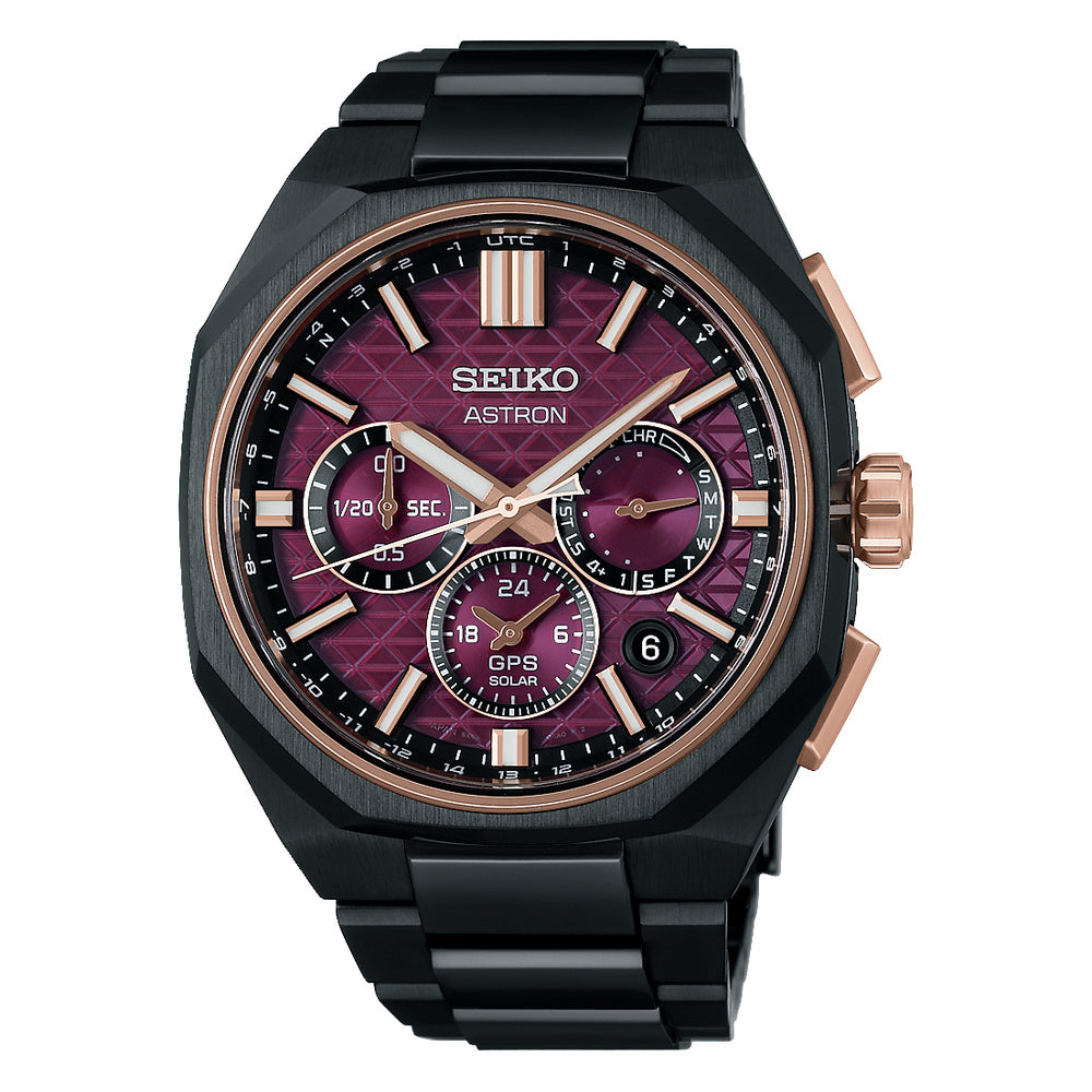 Seiko Astron GPS Solar Dual-Time Chronograph HAB010J1 – Frontansicht