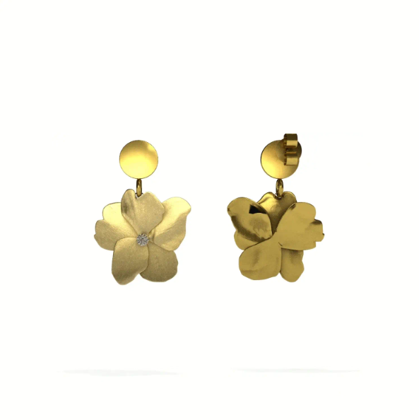 Lienz Rose Ohrstecker Gold - Juwelier Steiner