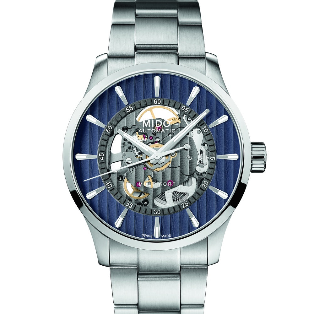 Mido Multifort Skeleton Vertigo M038.436.11.041.00 – Frontansicht