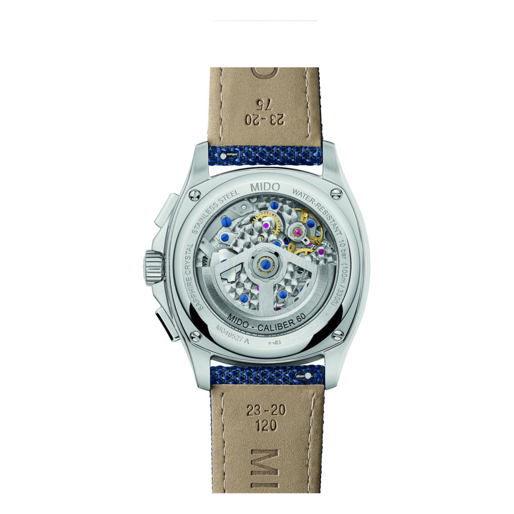 Mido Multifort TV Chronograph M049.527.11.041.01 – Rückseite Zusatzband