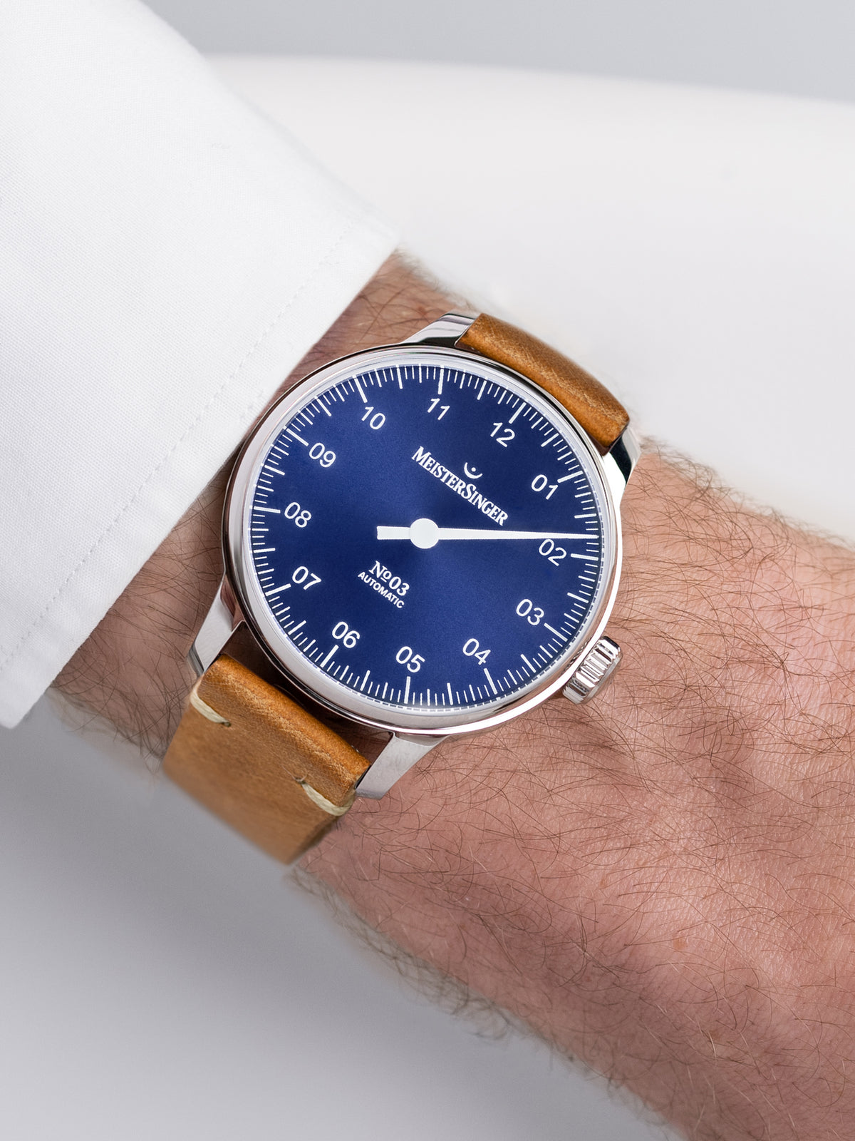 MeisterSinger №03 38 mm Sonnenschliff Blau – Automatik | BM9908
