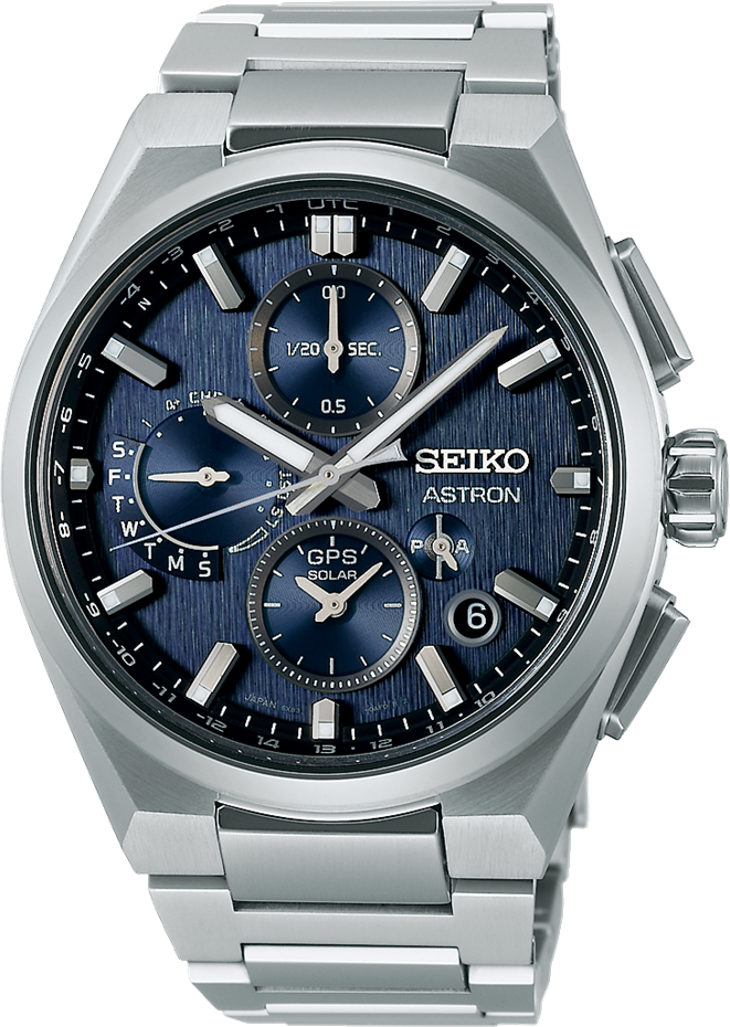 Solar Chronograph Astron Uhr Gold Silber Seiko Astron GPS Solar