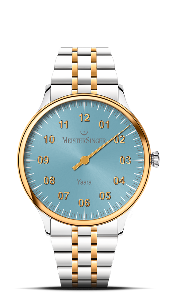 MeisterSinger Yaara Ice Blue/Gold 36 mm – Automatic | YA914G