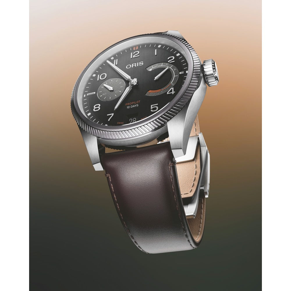 Oris ProPilot Calibre 111 black leather angle