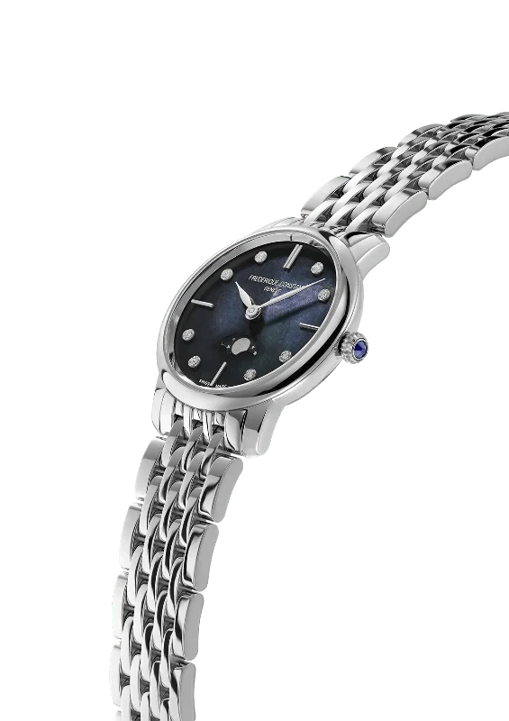 FREDERIQUE CONSTANT Classics Slimline Moonphase Ladies FC - 206MPBD1S6B - Juwelier Steiner