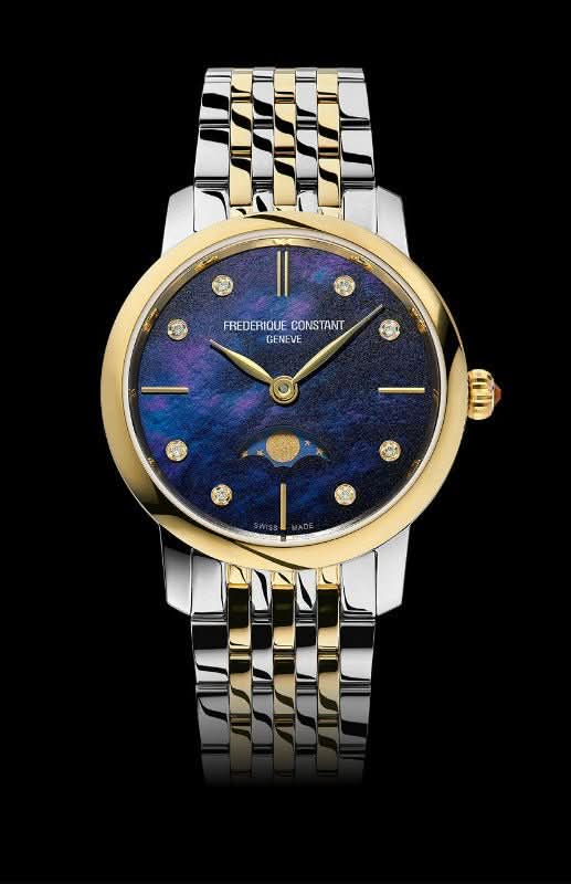 FREDERIQUE CONSTANT Classics Slimline Moonphase Ladies FC - 206MPND1S3B - Juwelier Steiner