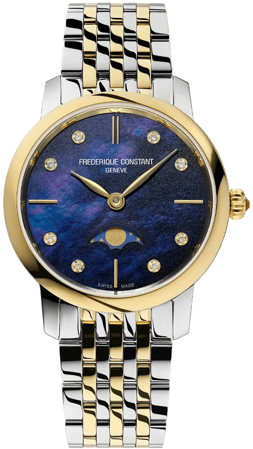 FREDERIQUE CONSTANT Classics Slimline Moonphase Ladies FC - 206MPND1S3B - Juwelier Steiner