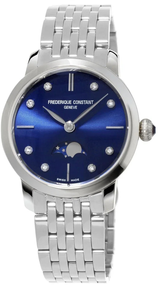 FREDERIQUE CONSTANT Slimline Moonphase Blue Dial FC-206ND1S26B