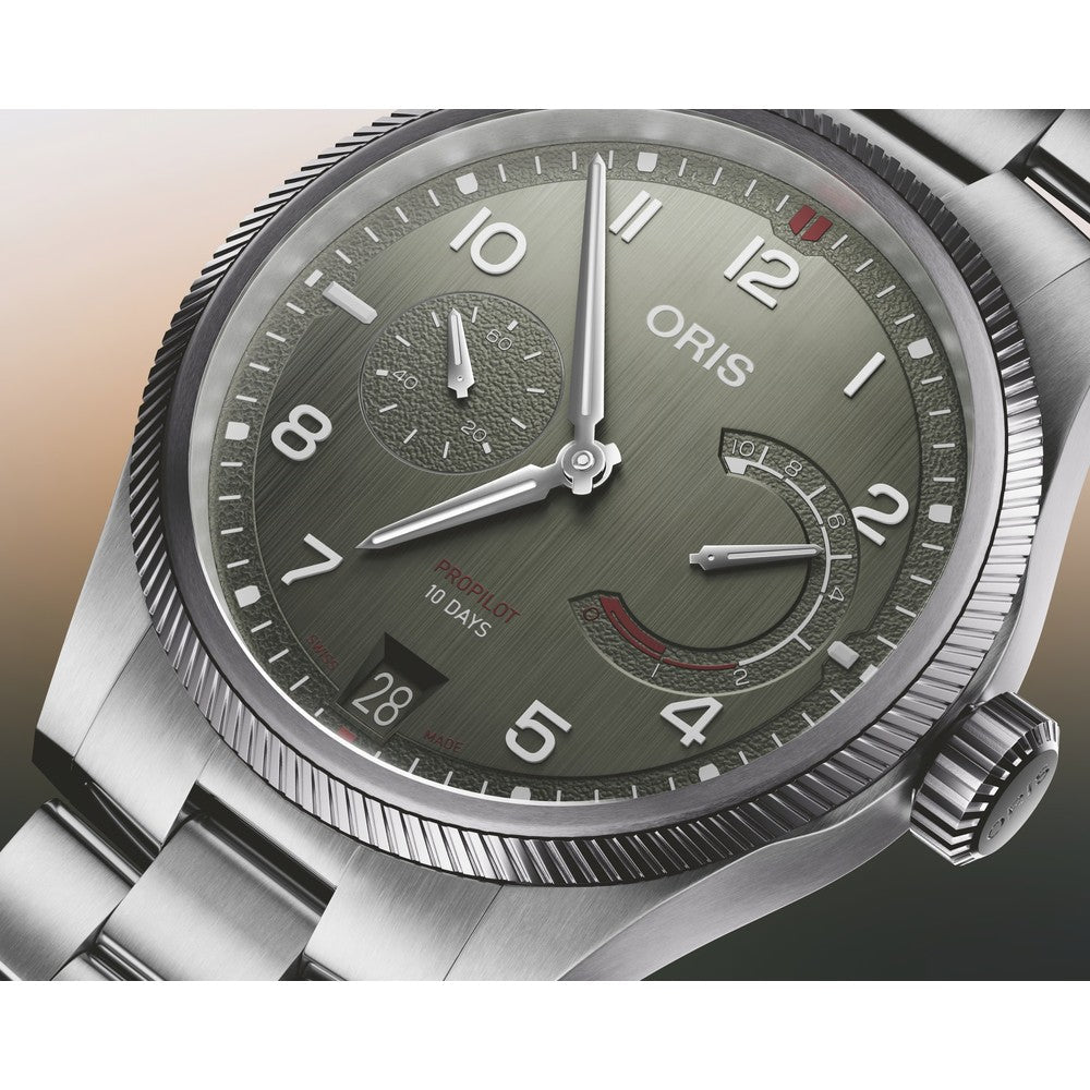 Oris ProPilot Calibre 111 Grün Zifferblatt Detail
