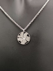 Lienz Rose Pendant Stainless Steel with Diamond