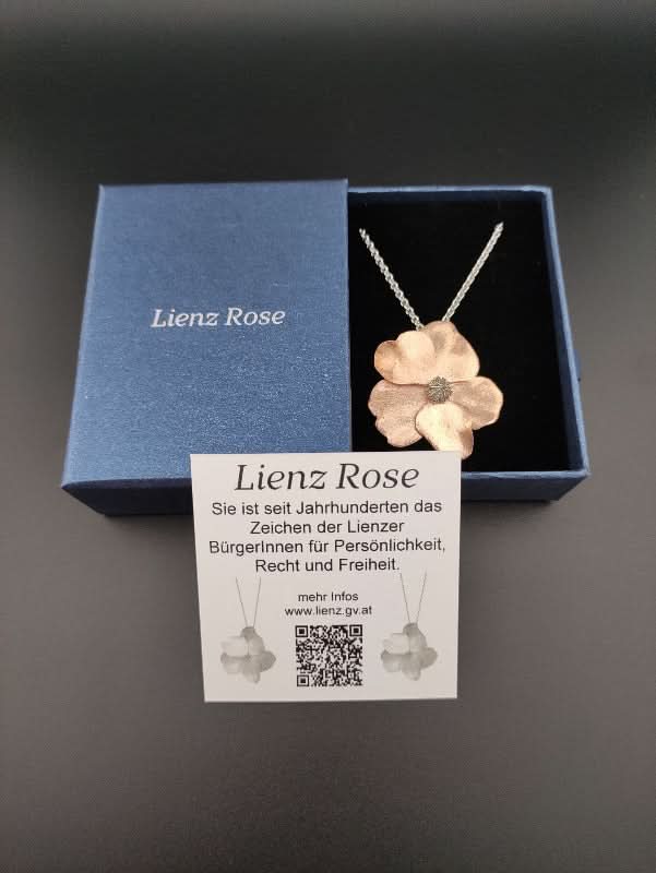 Lienz Rose Anhänger Silber 925 rosévergoldet - Juwelier Steiner