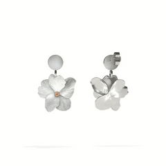 Lienz Rose Stud Earrings White Gold