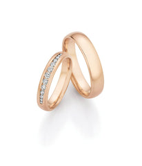 1 Pair of Wedding Rings/Marriage Rings Collection Ruesch Honeymoon Champagne