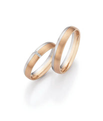 1 Pair of Wedding Rings/Marriage Rings Collection Ruesch Honeymoon Champagne