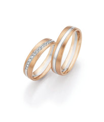 1 Pair of Wedding Rings/Marriage Rings Collection Ruesch Honeymoon Champagne