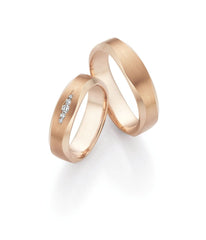 1 Pair of Wedding Rings/Marriage Rings Collection Ruesch Honeymoon Champagne