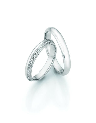 1 Pair of Wedding Rings/Marriage Rings Collection Ruesch Honeymoon Platinum II