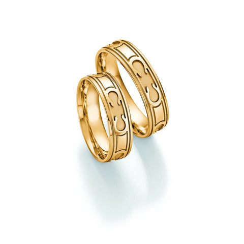 1 Pair of Wedding Rings/Marriage Rings Collection Ruesch Honeymoon Solid III