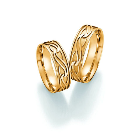 1 Pair of Wedding Rings/Marriage Rings Collection Ruesch Honeymoon Solid III