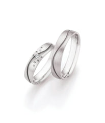 1 Pair of Wedding Rings/Marriage Rings Collection Ruesch Honeymoon Solid XIX