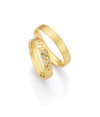 1 Pair of Wedding Rings/Marriage Rings Collection Ruesch Honeymoon Solid XIX