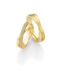 1 Pair of Wedding Rings/Marriage Rings Collection Ruesch Honeymoon Solid XIX