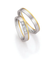 1 Pair of Wedding Rings/Marriage Rings Collection Ruesch Honeymoon Solid XVII