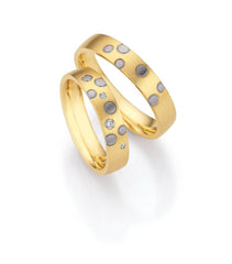 1 Pair of Wedding Rings/Marriage Rings Collection Ruesch Honeymoon Solid XVII