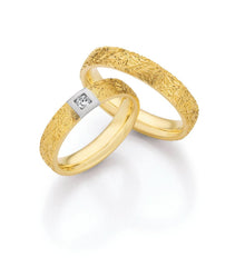 1 Pair of Wedding Rings/Marriage Rings Collection Ruesch Honeymoon Solid XVII