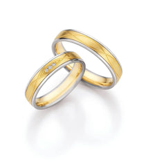 1 Pair of Wedding Rings/Marriage Rings Collection Ruesch Honeymoon Solid XVII