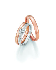 1 PaarEheringe/Trauringe  Collection Ruesch Honeymoon Solid XI