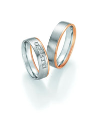 1 Pair of Wedding Rings/Marriage Rings Collection Ruesch Honeymoon Premium II