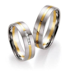 1 Pair of Wedding Rings/Engagement Rings Collection Ruesch Heaven Number Seven