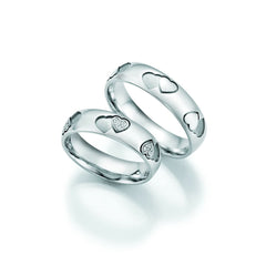 1 Pair of Wedding Rings/Marriage Rings Collection Ruesch Honeymoon Hearts Love Infinity