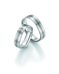 1 Pair of Wedding Rings/Marriage Rings Collection Ruesch Honeymoon ORO Palladium II