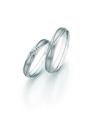 1 Pair of Wedding Rings/Marriage Rings Collection Ruesch Honeymoon Platinum II