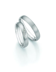 1 Pair of Wedding Rings/Marriage Rings Collection Ruesch Honeymoon Platinum II
