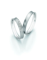 1 Pair of Wedding Rings/Marriage Rings Collection Ruesch Honeymoon Platinum II