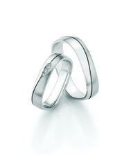 1 Pair of Wedding Rings/Marriage Rings Collection Ruesch Honeymoon Platinum II