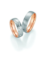 1 Pair of Wedding Rings/Marriage Rings Collection Ruesch Honeymoon Premium II