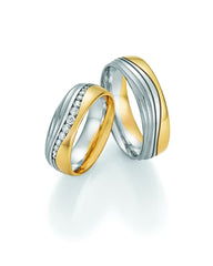 1 Pair of Wedding Rings/Marriage Rings Collection Ruesch Honeymoon Premium II