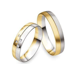1 Pair of Wedding Rings/Marriage Rings Collection Ruesch Honeymoon Pure V
