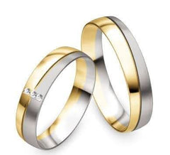 1 Pair of Wedding Rings/Marriage Rings Collection Ruesch Honeymoon Pure V